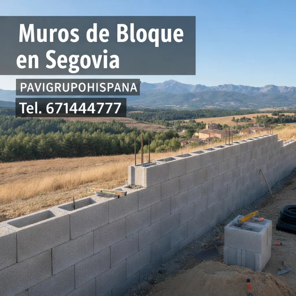 Muros de bloque en Segovia
