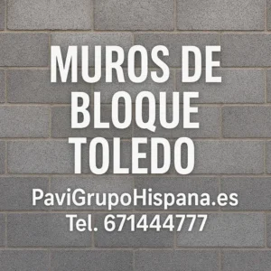 Muro de bloque en Toledo 2026 acabado texturizado