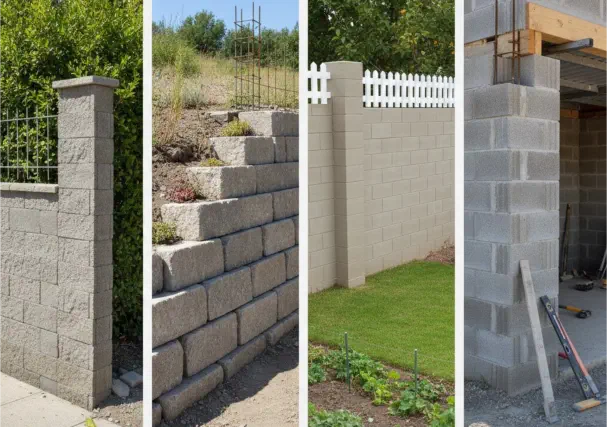 Tipos de Muros de Bloque