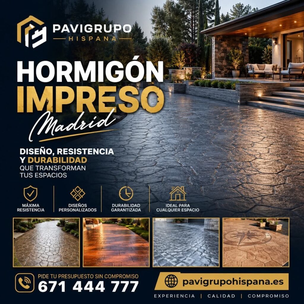 Hormigón Impreso Madrid PaviGrupoHispana